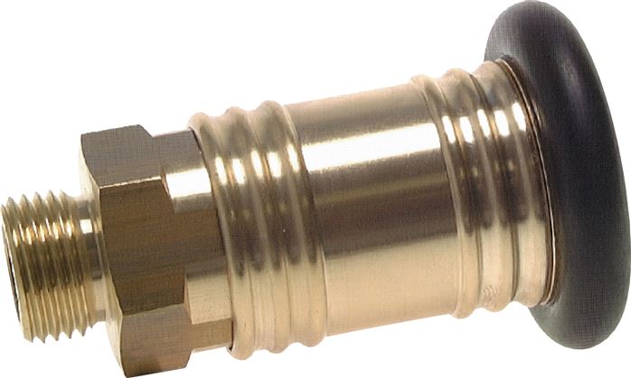 Exemplary representation: Coupling socket with male thread, brass