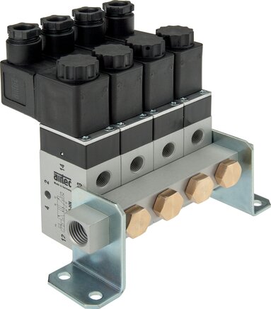 Exemplary representation: P-rail for 3/2-, 5/2- & 5/3-way valves