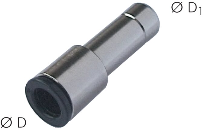 Exemplary representation: Straight reducer for insertion, Topline series, nickel-plated brass