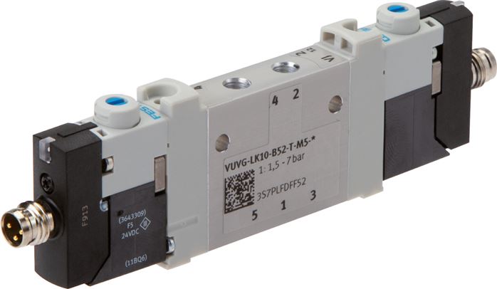 Exemplary representation: 5/2-way solenoid pulse valve