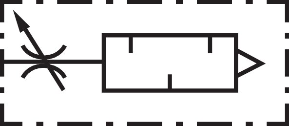 Schematic symbol: Throttle silencer