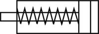 Schematic symbol: single acting